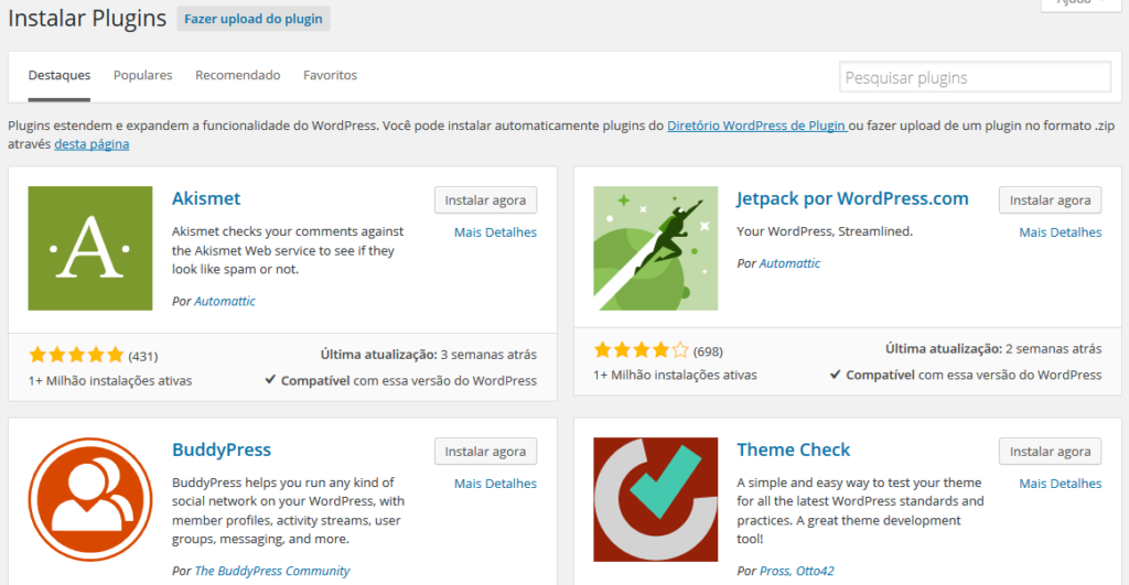 como instalar plugins no wordpress